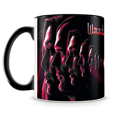 Imagem de Caneca Personalizada Amo Canecas, Porcelana, 325ml, Tema WandaVision, Interior e Alça Preta, Resistente a Quebras