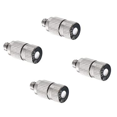 Imagem de Aopin Bocais de nebulizador de jardim de aço inoxidável com orifício de 0,15 mm/0,006 pol. adequado para refrigeração ao ar livre, irrigação de jardim, fonte, injeção de nutrientes cultivados, 4 peças