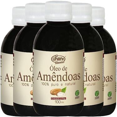 Imagem de Kit 5 Óleo de Amêndoas 100% Puro Unilife - Extraído a frio