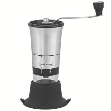 Imagem de Moedor de Café Tramontina Realce em Acrílico, Aço Inox e Silicone – Preto/Inox