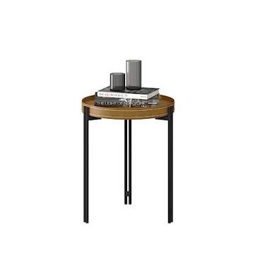 Imagem de Mesa de Canto Redonda Stafford Nature Fosco