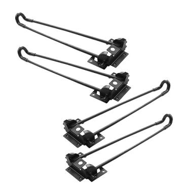 Imagem de TOVINANNA 4 peças de suporte de mesa de jantar pequeno grampo de cabelo perna de móveis pé de mesa ao ar livre mesa dobrável pernas de mesa dobrável pernas de metal para móveis parafuso de mesa de cabeceira