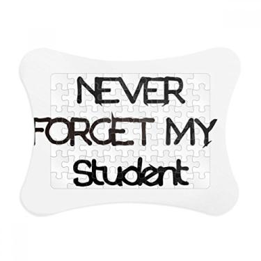 Imagem de Moldura de quebra-cabeça Never Foget My Student Teacher com citação "Never Foget"