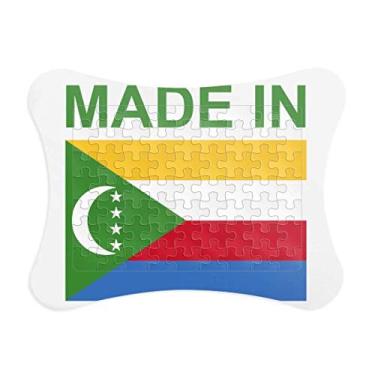Imagem de Moldura de quebra-cabeça Made in Comoros Country Love Decoração de imagem Enfeite de jogo de quebra-cabeça