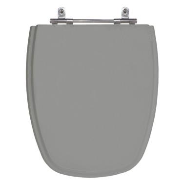 Imagem de Assento Sanitário Monte Carlo Cinza Vip (Escuro) Tampa para Vaso Deca de Madeira Laqueada 