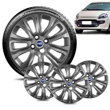Imagem de Jogo 4 Calota Fiat Punto aro 15 2015 a 16 Grafit Brilhant Az