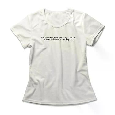 Imagem de Camiseta Feminina Década De Terapia - G - Off White