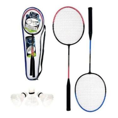 Imagem de Kit Badminton 4 Raquetes + 6 Petecas + Bolsa - Art Brink