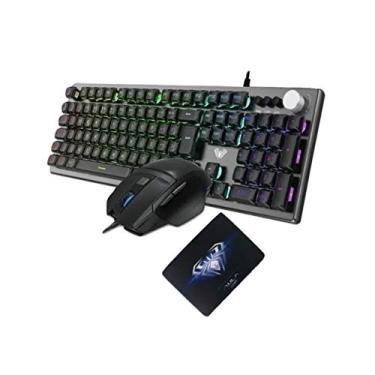 Imagem de KIT TECLADO MOUSE GAMER 3 EM 1 COM FIO T202