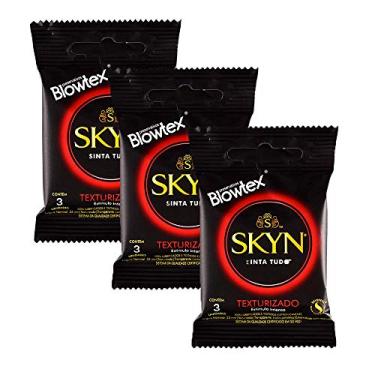 Imagem de Kit 3 Pacotes Preservativo Skyn Texturizado C/ 3 Unidades Cada