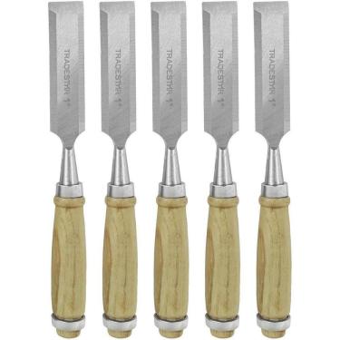 Imagem de Kit 5 Kit 5 Formão Madeira Corte Entalhe 1 Pol 25 Mm