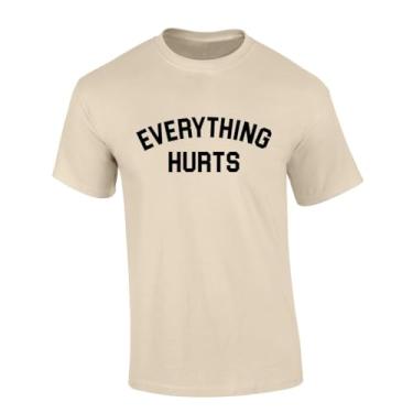 Imagem de Camiseta masculina divertida Everything Hurts camiseta de manga curta, Arena, P