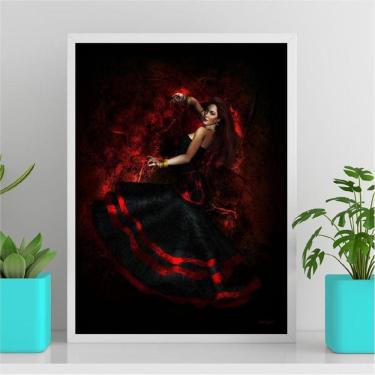 Imagem de Quadro Maria Padilha Pombagira 24X18Cm - Com Vidro Branca