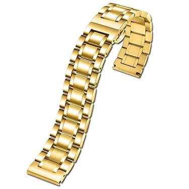 Imagem de Wtukmo Para diesel DZ7333 DZ4344 Relógio grande mostrador masculino metal aço inoxidável pulseira de relógio pulseira de ouro 24MM 26MM 28MM Pulseira (Cor: Dourado B, Tamanho: 26mm)
