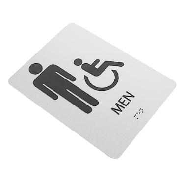 Imagem de Sinalização em Braille sinal de banheiro para cadeira de rodas sinal de banheiro de todos os gêneros sinal de banheiro de restaurante sinal de banheiro empresarial universal painel