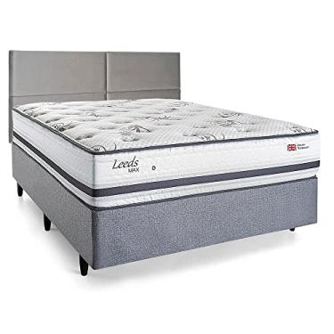 Imagem de Cama Box Casal com Cabeceira Herval Leeds, com Molas Maxspring, 69x138x188 cm