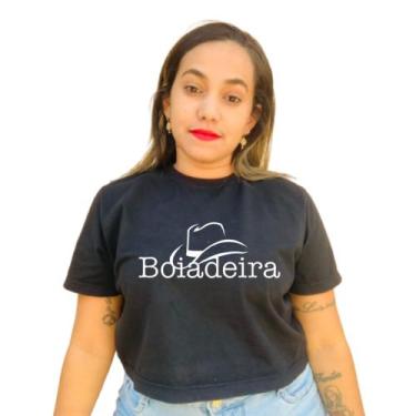 Imagem de Cropped Camiseta 100% Algodão Boiadeira Ana Castela Blusa Feminina - M