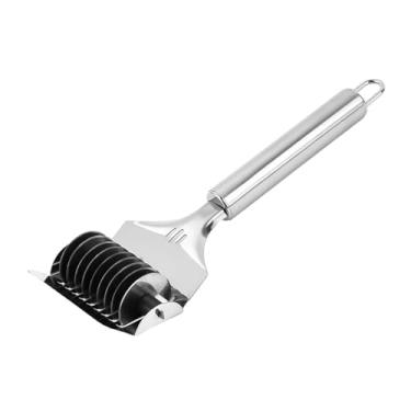 Imagem de Generic Rolo de treliça de macarrão, cortador de macarrão, cortador de massa de aço inoxidável rotativo de 360 graus, para ferramentas de cozinha