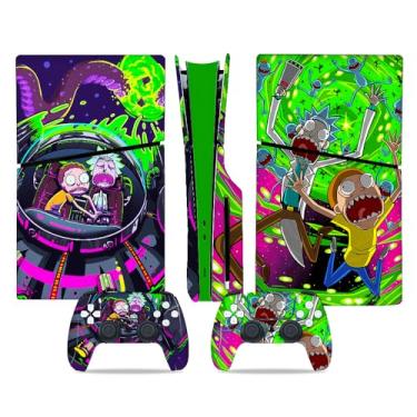 Imagem de Toxxos Capa para PS5 Slim Disc Edition - Capa de acessórios para console e controle de disco fino Capas para controle PS5 presente ps5 Skins para console conjunto completo PS5 Skin Greed