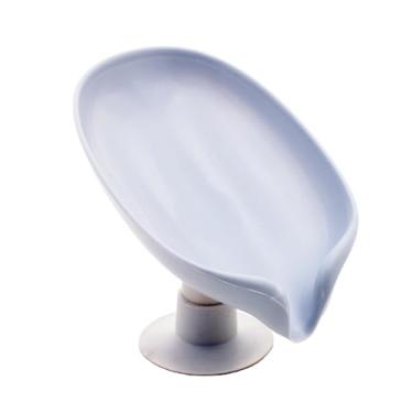 Imagem de LYOR - Saboneteira de Plástico com Ventosa e Drenagem Cinza 10,5cm x 9cm x 13cm