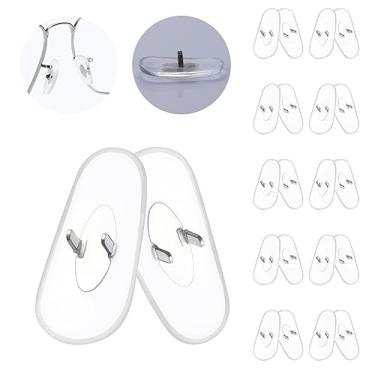 Imagem de MYCOURAG 10 pares de peças de nariz de borracha de silicone de substituição compatíveis com óculos de sol RayBan Aviator RB3025/RB3044/RB3261/RB3445/RB3483/RB3506/RB3519/RB3516/RB3293 - Transparente