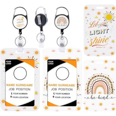 Imagem de Porta-crachá de identificação retrátil Boho – 2 peças de porta-crachás de identificação em versículo da Bíblia, carretel, mosquetão, retrátil, identidade, crachá, chaveiro, acessórios para mulheres,