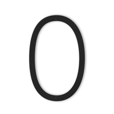 Imagem de ziyue Números de casa de 30,5 cm para fora de casa moderna números de endereço metal flutuante placa de endereço residencial para uso externo de 0-9, preto (0)