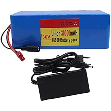 Imagem de Pacote de bateria de lítio 18650, bateria 10S4P 36V 30Ah, bateria de alta potência 1000W 30000mAh, bateria de bicicleta elétrica com carregador de 42V, plugue T