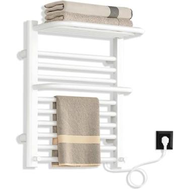Imagem de Toalheiro radiador, toalheiro aquecedor de toalhas 490W para banheiro, toalheiro radiador com controle remoto e APP, toalheiro elétrico com temporizador e termostato aquecedor de fibra de carbono