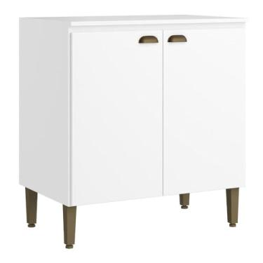 Imagem de Balcão Thb Cm135 Moderna 80cm 2 Portas Mdp Com Tampo