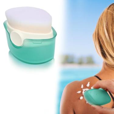 Imagem de SonKu Aplicador de protetor solar infantil, conjunto de pincéis de creme solar com tampas protetoras, pincel para aplicação de protetor solar, escova de creme solar para bebês