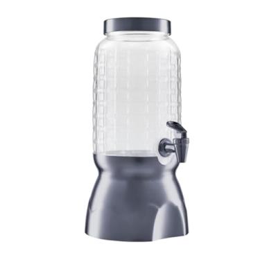 Imagem de Pote Suqueira com Suporte e Torneira Luxo Wave 3,6LT Cinza Chumbo