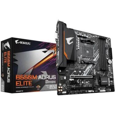 Imagem de Placa Mae Gigabyte B550M AORUS Elite, Chipset B550, AMD AM4, mATX, DDR