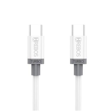 Imagem de Cabo Turbo First White Tipo C - 100W 2 Metro Hrebos CB-353C
