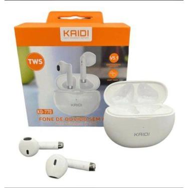 Imagem de Fone De Ouvido Sem Fio Bluetooth Resistente Água (IPX4) Branco KD 770 