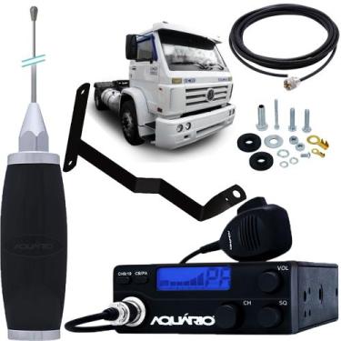 Imagem de Radio Px 40 Canais Antena Inox 2,70m Cabo 5,5m Vw Worker Titan Motoris