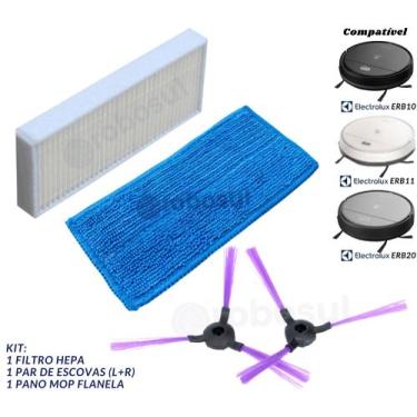 Imagem de Kit Performance Para Robô Aspirador Electrolux ERB10 ERB11 ERB20 - ROB