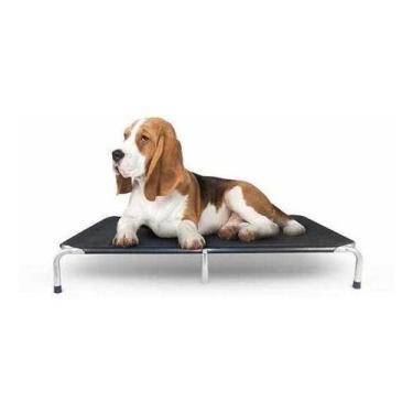 Imagem de Cama Cachorros Pet Grande Tamanho G Suspensa Alumínio Preta - Mec G