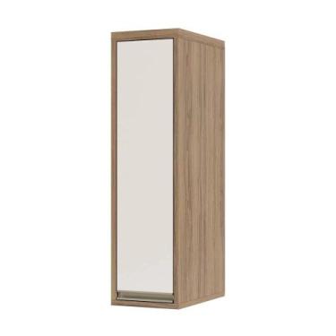 Imagem de Armário Aéreo 20 cm 1 Porta Perola off 1 Prateleira Mel Luciane Móveis