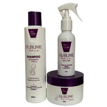 Imagem de kit Sublime Hair Tônico 120Ml+ Máscara 300G+ Shampoo 300Ml - Bio Vital