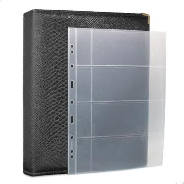 Imagem de Álbum Fichário 50 Folhas p/ Cédulas 4 Espaços c/ Bolso 32x24 Cobra G -