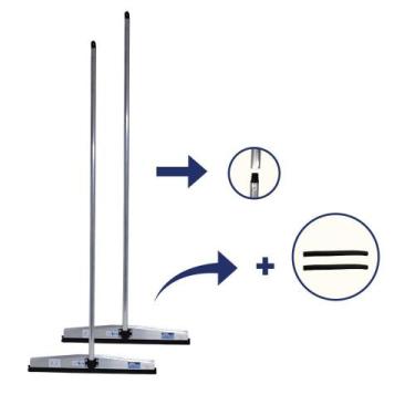 Imagem de Kit 02 Rodos de Alumínio 60 cm + Refis de Borracha Artlimp