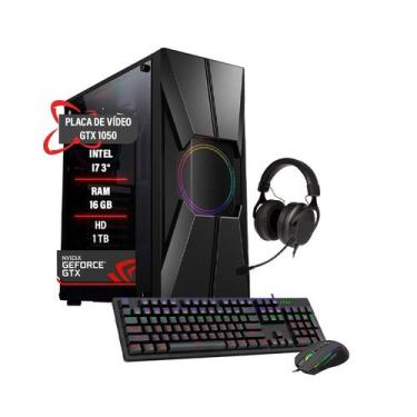 Imagem de Pc Gamer Core i7 3 GTX 1050 Ram 16gb Hd 1TB SSD 120GB - Tech Fusion