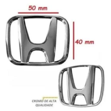 Imagem de Honda P/ Volante Med. 40x50mm Cromado C/ Adesivo New Civic 07-18 / Cit