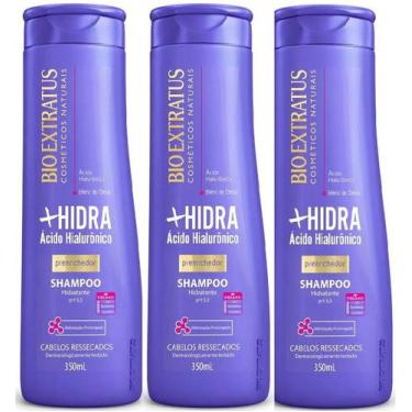 Imagem de Kit 3 Shampoo limpeza Hidratante Mais Hidra 350 ML Bio Extratus - BIOE