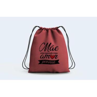 Imagem de Mochila Saco Amo Minha Mãe Mãe Como é Grande Meu Amor - Deluzz