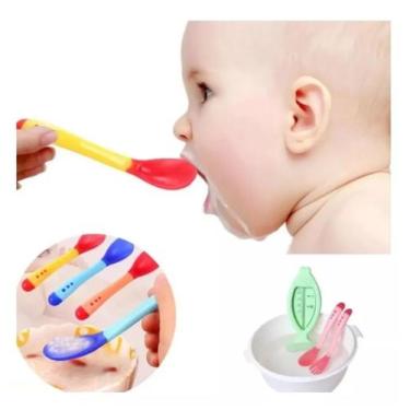Imagem de Kit Colher Garfo Silicone Bebê Introdução Alimentar - HADA BEAR