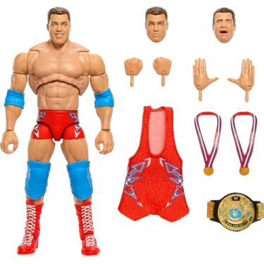 Imagem de Mattel WWE Ultimate Edition Action Figure & Accessories, 6-inch Kurt Angle Collectible Set, Swappable Heads & Hands, Entrance Gear & 30 Articulation Points