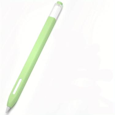 Imagem de Capa Stylus colorida para Apple Pencil 2 2ª geração 2018 Pencil Pro 2024, capa de proteção antiderrapante, capa de silicone macio para iPad Pen (verde)