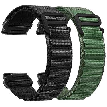 Imagem de Zeit Diktator Pulseiras de relógio Quickfit de 22 mm compatíveis com Garmin Fenix 7X Pro/7/6 Pro/5 plus/5/Instinct/Forerunner 965 955 935 935/Epix Pro/Descent G1 Alpine Loop Nylon Pulseira de substituição para homens - Grande